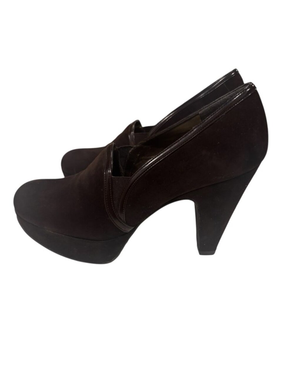 Stuart Weitzman Brown Leather Platform Pumps Heels Womens 7M Classic - Picture 4 of 10